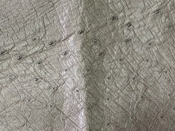 Cuir d'autruche taupe picots luxe Cuir en Stock