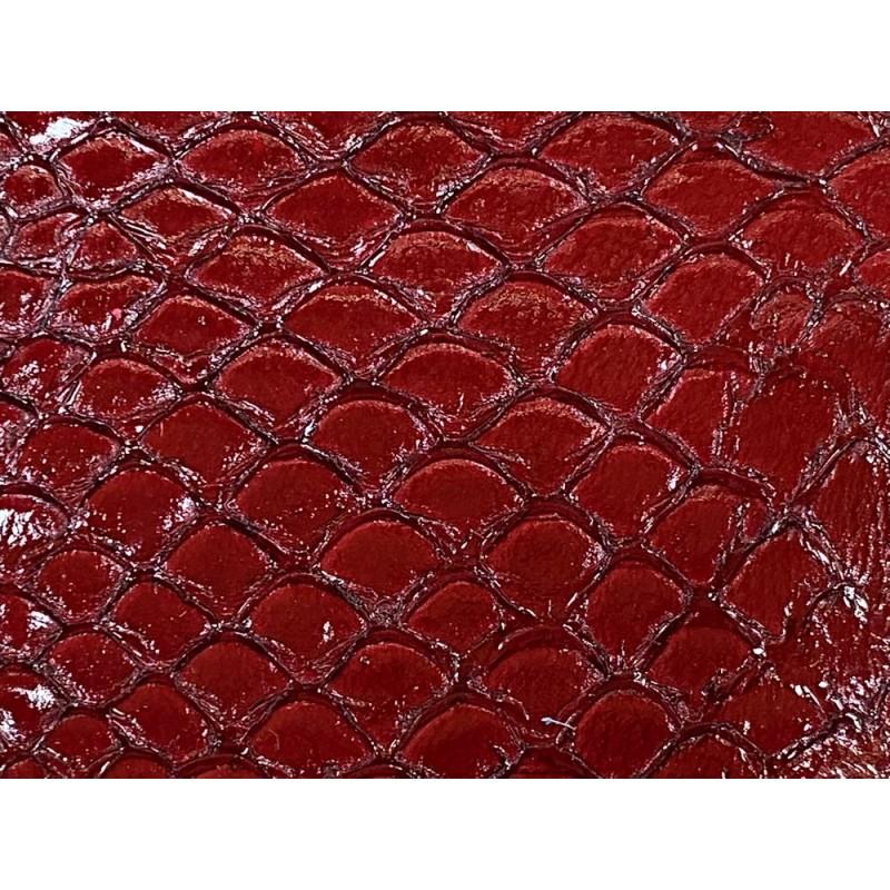 Détail écailles de cuir de poisson tilapia rouge glossy brillant cuir en stock
