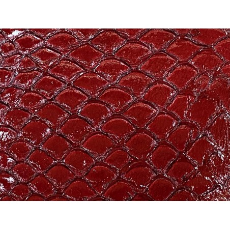 Détail écailles de cuir de poisson tilapia rouge glossy brillant cuir en stock