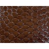 Écailles cuir de poisson tilapia marron glossy Cuir en stock