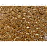 Détail écailles cuir de poisson tilapia gold fauve camel métallisé doré glossy Cuir en Stock