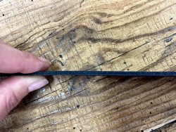 Tranche bande de cuir or métallique - Cuirenstock