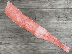 Envers peau cuir poisson saumon naturel orange nuances bijoux accessoire maroquinerie exotique cuirenstock