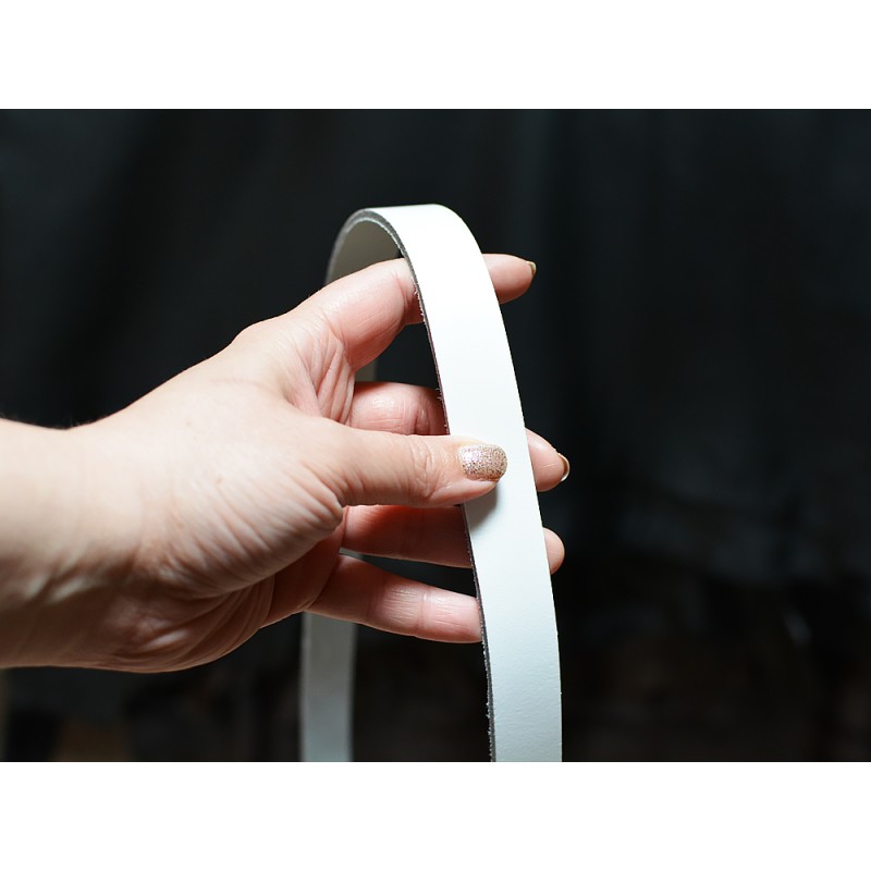 Bande De Cuir Naturel Pour Ceinture - Longueur 125 Cm, Hauteur 8 Cm, épaisseur 3.8 Mm - Cuir De Croupon De Veau Italien