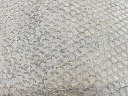 Détail écailles - cuir de poisson - Perche du Nil - Crème mat - Cuir en Stock