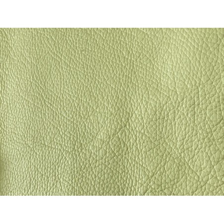 Détail grain de peau - cuir de taurillon - Togo - jaune anis Cuir en Stock