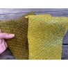 Exemple duo - cuir de poisson - Perche du Nil - vendu en lot - jaune - Cuir en Stock