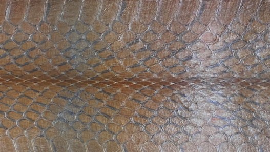cuir exotique serpent cobra marron - Cuirenstock
