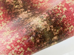 Cuir peau de Galuchat brun et rouge moucheté - Cuir en Stock
