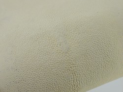 Détail perle centrale - peau de galuchat - blanc - exotique - luxe - Cuir en Stock