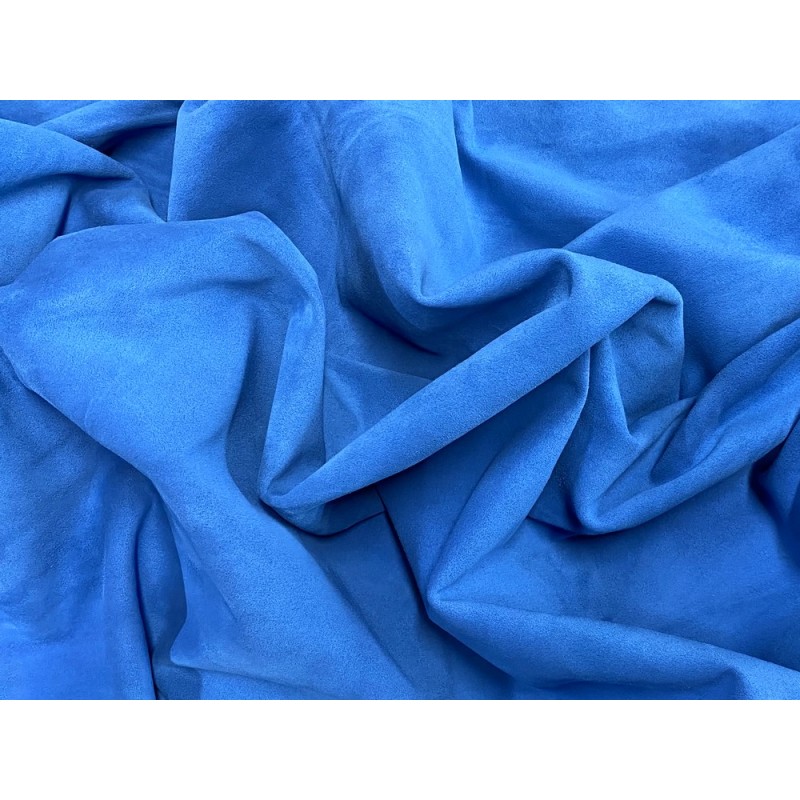 Souplesse peau de veau velours bleu - maroquinerie - ameublement - Cuirenstock