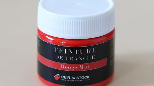 Teinture de tranche pour cuir - Rouge Mat - Cuir en Stock