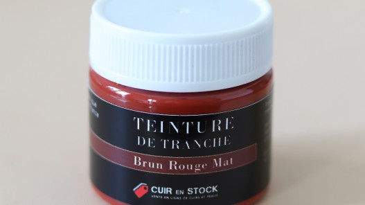 Teinture de tranche pour cuir - Brun Rouge Mat - Cuir en Stock