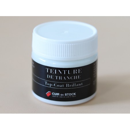 Top-coat incolore brillant de finition pour tranche de cuir -Cuirenstock