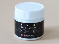 Top-coat incolore brillant de finition pour tranche de cuir -Cuirenstock