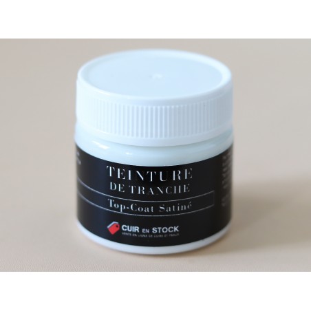 Top-coat incolore satiné de finition pour tranche de cuir -Cuirenstock