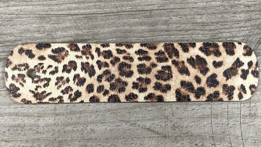 Poignée en cuir - léopard - vendue à l'unité - décoration - customisation de meuble ou d'objet - Cuir en stock