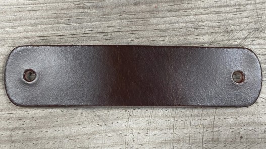 Poignée en cuir - pullup marron - vendue à l'unité - décoration - customisation de meuble ou d'objet - Cuir en stock