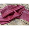 Souplesse peau de cuir de veau grain façon serpent - rose framboise - maroquinerie - Cuirenstock