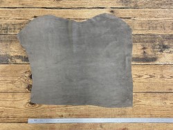 Peau de veau velours gris taupe - maroquinerie - vêtement - ameublement - Cuir en Stock