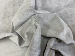 Souplesse peau de veau velours gris taupe - maroquinerie - vêtement - ameublement - Cuirenstock