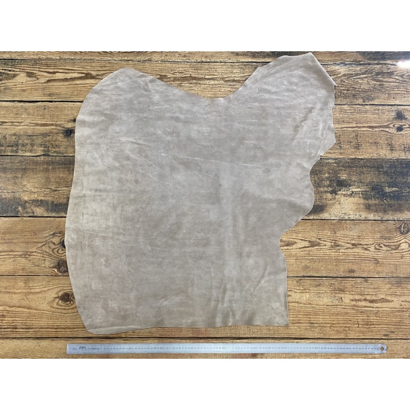 Peau de veau velours beige sable - maroquinerie, vêtement - Cuir en Stock Peau de veau velours beige sable - maroquinerie, vêtement - Cuir en Stock