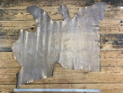 Demi peau de veau lisse bronze métallisé Cuir en Stock