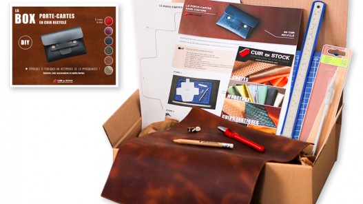 Box DIY fabriquer un porte-cartes en cuir recyclé - Cuirenstock