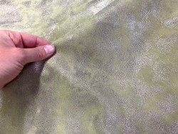 Peau de chèvre velours métallisé pailleté argent - cuir en stock