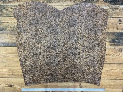 Peau de cuir de veau velours façon léopard - maroquinerie - Cuir en stock