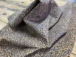 Souplesse peau de cuir de veau velours façon léopard - maroquinerie - Cuirenstock