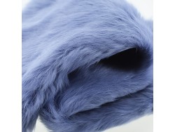 Peau de lapin en poil fourrure bleu jeans - vêtement - Chaussons - Cuir en Stock