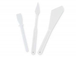 Set 3 spatules plastique pour appliquer la colle sur le cuir - Cuirenstock