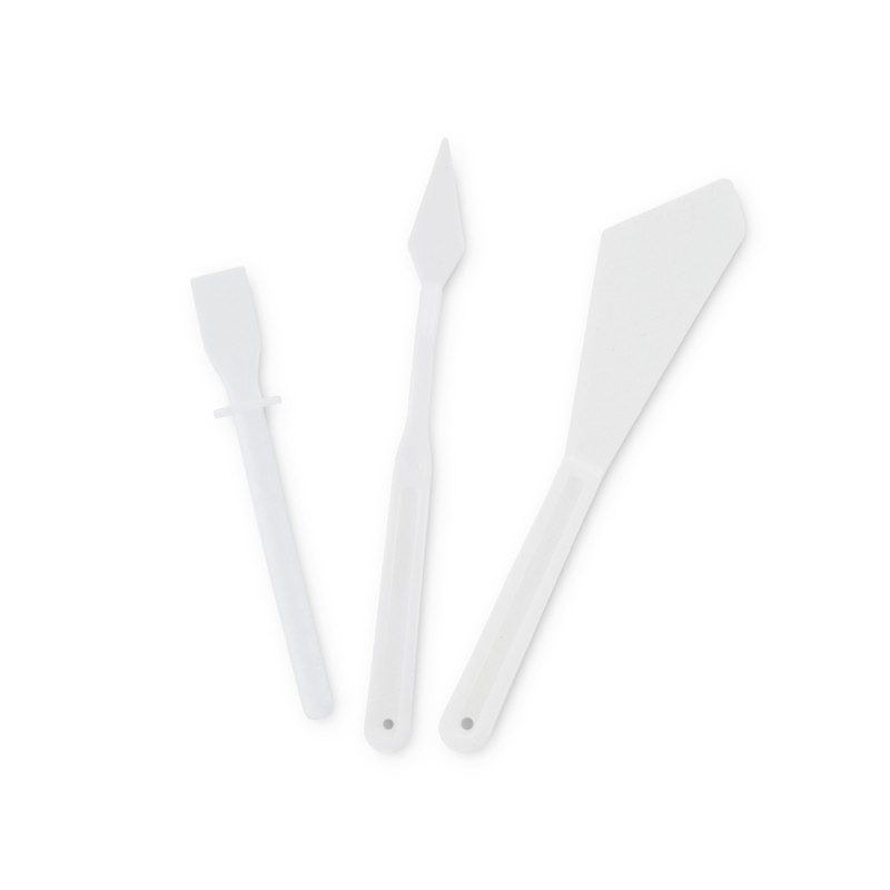 Set 3 spatules plastique pour appliquer la colle sur le cuir - Cuirenstock