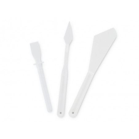 Set 3 spatules plastique pour appliquer la colle sur le cuir - Cuirenstock