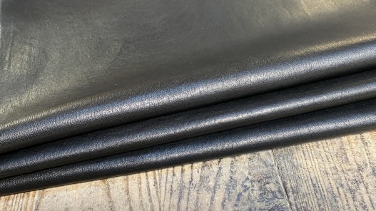 Lot de 3 peaux de cuir stretch identiques - noir - Cuir en Stock