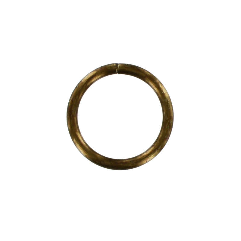Passant rond en laiton vieilli 20mm - anneau non soudé - Cuir en Stock