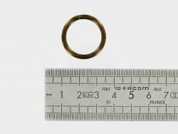 Passant rond en laiton vieilli 20mm - anneau non soudé - cuir en stock