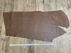 Demi-peau de croûte de cuir brun - maroquinerie - ameublement - Cuir en Stock