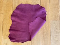 Peau de chèvre velours violet - maroquinerie - chaussure - cuir en stock