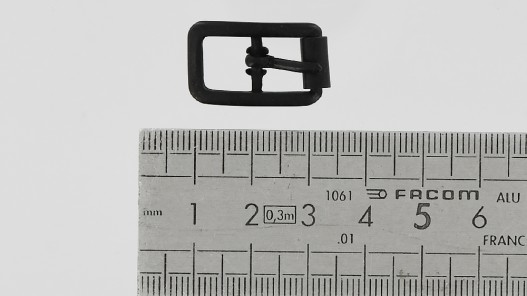 Petite boucle à rouleau couleur gun métal 10 mm - bouclerie - cuir en stock