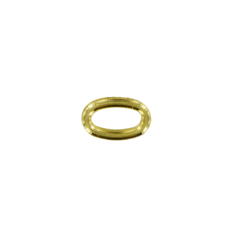 Petit passant ovale doré 10mm - anneau fermé - Cuir en Stock