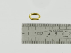 Petit passant ovale doré 10mm - anneau fermé - cuir en stock