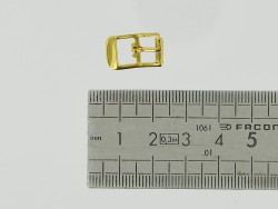 Petite boucle à rouleau doré 7 mm - cuir en stock