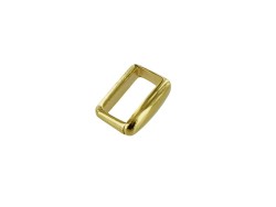 Petit passant rectangulaire doré 8mm - Cuir en stock