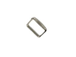 Petit passant rectangulaire nickelé 8mm - Cuir en Stock