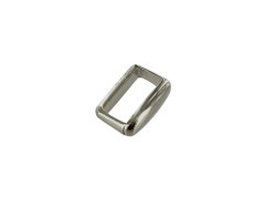 Petit passant rectangulaire nickelé 8mm - Cuir en stock