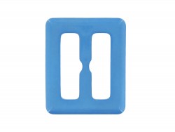 Passant rectangulaire en plastique bleu 28mm - Cuir en Stock