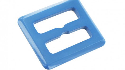 Passant rectangulaire en plastique bleu 28mm - Cuir en stock