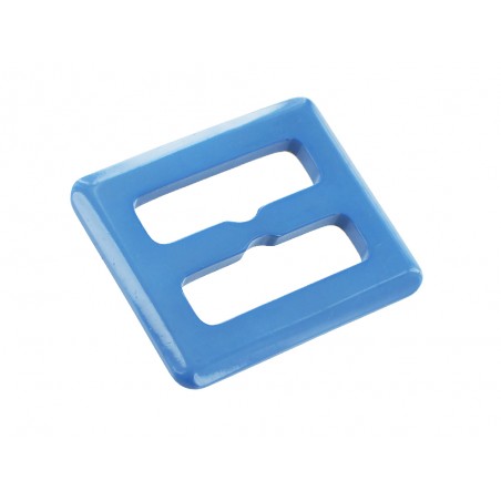 Passant rectangulaire en plastique bleu 28mm - Cuir en stock